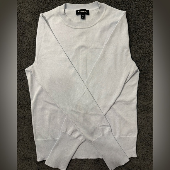 Express Women's Crewneck Sweater in Light Blue - Picture 4 of 7